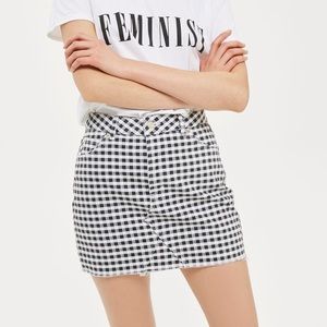 Gingham mini skirt
